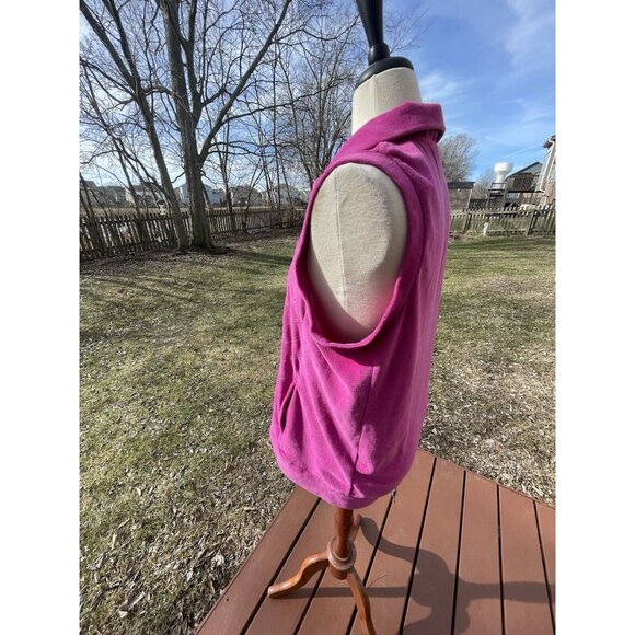 Quacker Factory Womens Pink Sleeveless Zip-Up Vest With Rhinestone Details Size - Picture 4 of 13